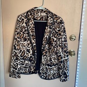 Cheetah print blazer